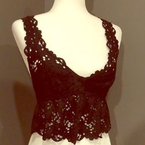 Aerie Eyelet lace crop top